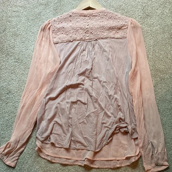 Anthropologie TINY brand pale pink blouse - Picture 5 of 6
